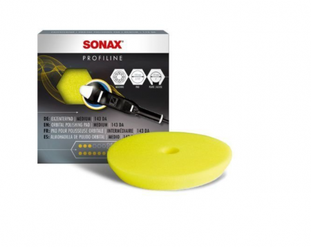 Pad-uri si hartie polish - Disc pentru Polish Orbital, Mediu Abraziv, 143 mm, Bulk, Sonax