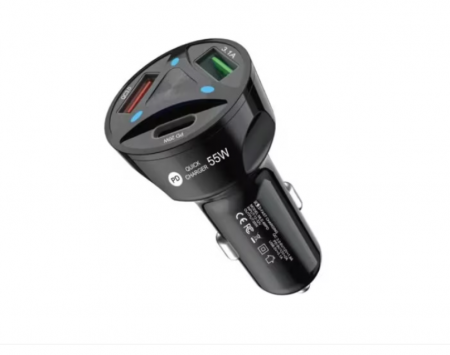 Incarcator Auto,3 Porturi, 2 x Usb, 1 Usb Type C