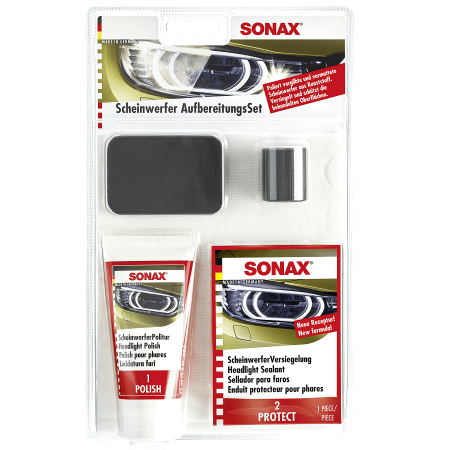 Intretinere si reconditionare faruri - Kit Polish & Protectie Faruri Sonax Headlight Restoration , 1 set