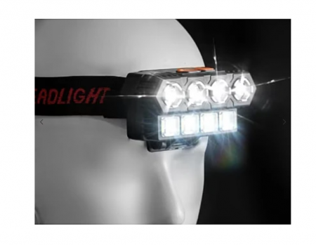 Lanterna de cap LL-6644 cu 4 LED + 4 COB [2]