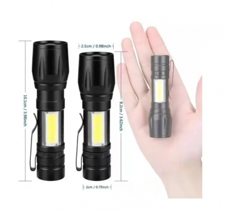Lanterna LED XPE+COB cu incarcare USB [2]