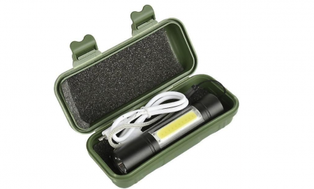 Lanterna LED XPE+COB cu incarcare USB [1]