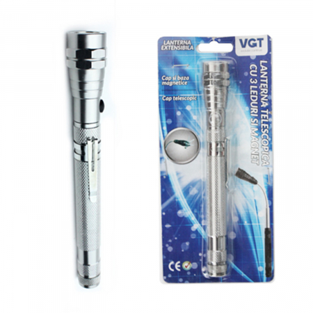 Instrumente si Echipamente - Lanternă telescopică 3LED cu magnet