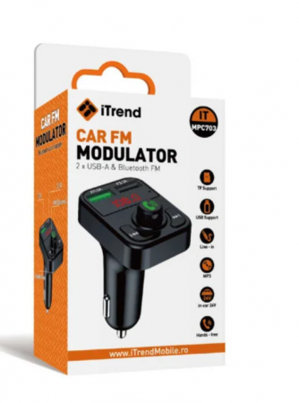 Electrice si Electronice Auto - Modulator Itrend Mpc 703 Bluethoot 2 x Usb Microsd Aux 