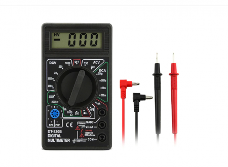 Instrumente si Echipamente - Multimetru afisaj LCD digital, aparat masura 19 scale, 2 testere, negru