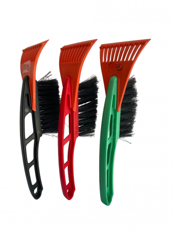 Accesorii Auto Iarna - Racleta din plastic cu perie Standard,maner scurt -32cm