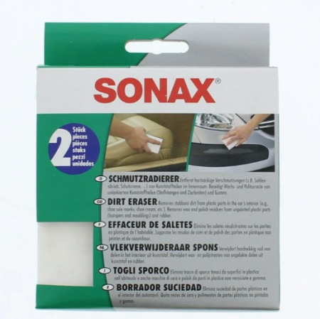 Solutii suprafete plastic - Burete melamina indepartare pete, set 2 bucati Sonax Dirt Eraser