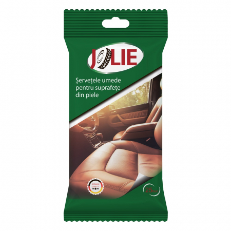 Solutii curatare/intretinere tapiterii - Servetele umede auto pentru suprafete din piele Jolie, 25 buc