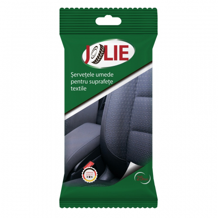 Solutii curatare/intretinere tapiterii - Servetele umede auto pentru suprafete textile Jolie, 25 buc