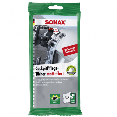 Solutii suprafete plastic - Servetele umede pentru suprafete din plastic, cu efect mat Sonax , 10 buc