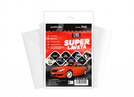 Super laveta auto Sonic Clean , 2 bucati 30x 40 cm [1]
