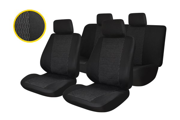 Huse scaune auto - Set Huse Scaun Traffic - Negru 007