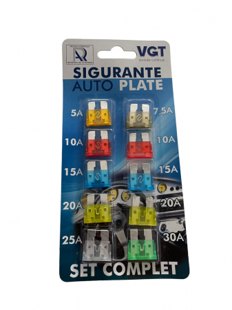Sigurante auto - Siguranțe auto plate, set 10 buc.