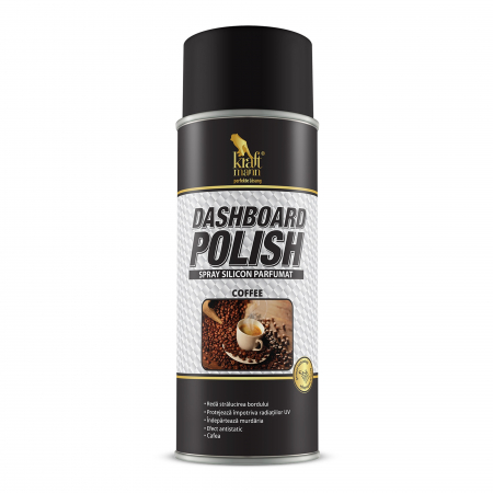 Solutii suprafete plastic - Silicon pentru intretinere bord Kraftmann, 450 ml,  aroma cafea