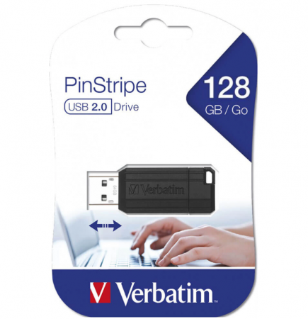 Stick Usb 128 Gb Verbatim PinStripe [0]