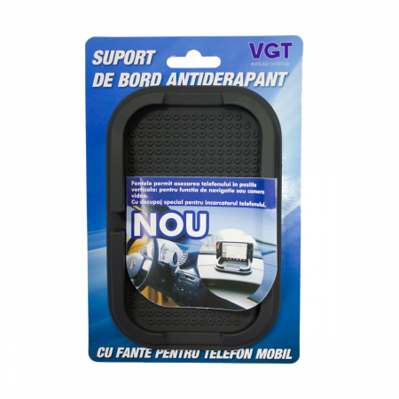 Accesorii auto universale - Suport bord antiderapant cu fante pentru telefonul mobil