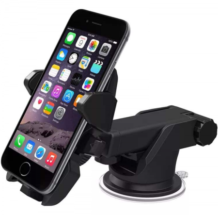 Suport de Telefon Auto Universal, Brat telescopic, Prindere cu Ventuza