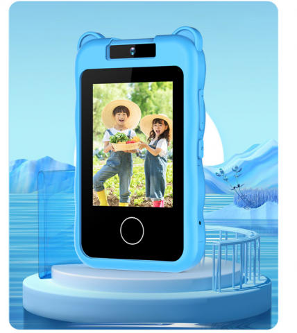 Telefon Mobil de Jucarie , Educativa 2in1 Multifunctional HUOVA®. cu ecran tactil de 2,8 inch, camera rabatabila 180 grade, jocuri educative, MP3, MP4, inregistrare video, Blue [1]