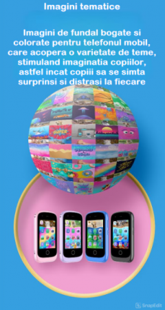 Telefon Mobil si Jucarie Educativa 2in1 Multifunctional HUOVA® cu 17 Jocuri , Apel si Contact , Camera Dubla , Video , 10 Audiobooks, Puzzle, Functii de Invatare,  Player MP3 , Blue , 3+Ani [7]
