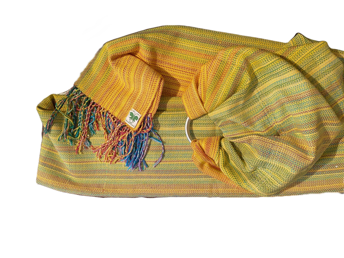 Sling cu inele tesut manual Curcubeu Galben [2]