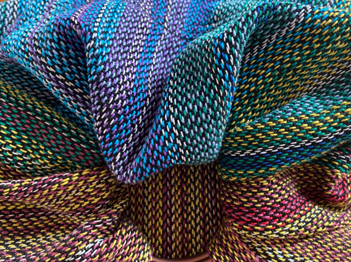 Sling cu inele tesut manual Curcubeu Negru [2]