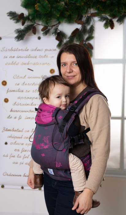 Ssc Mama baby ajustabil Fucsia Glow Butterfly wrap conversion S4NG [4]