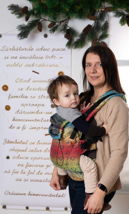 Ssc Mama baby ajustabil Inimi Colorate wrap conversion S4NG [2]