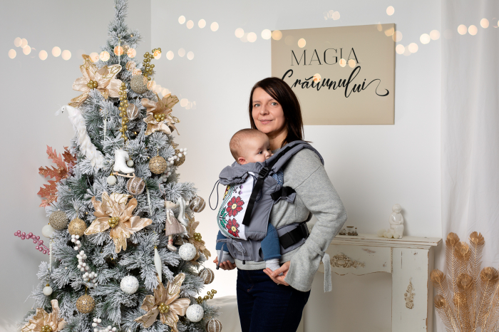 Ssc Mama baby ajustabil Traditii din Romania S4 Ilinca gri [2]