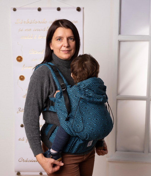 Ssc Mama preschooler ajustabil Flowers of life Blue wrap conversion S4NG [3]