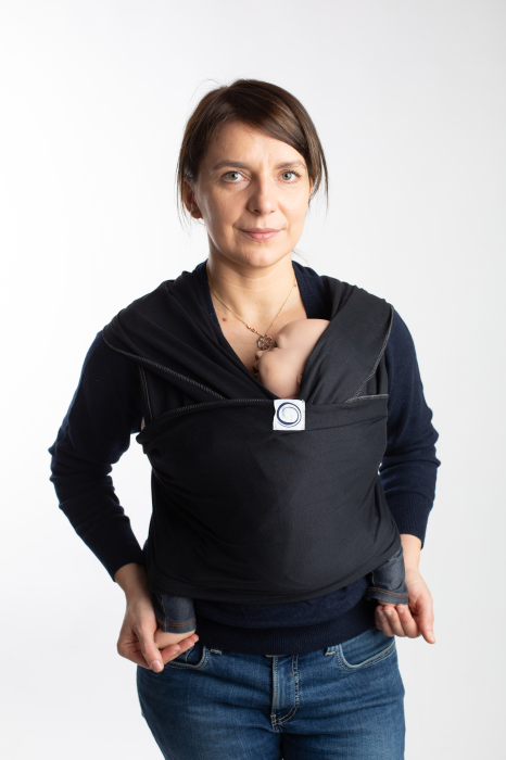 Wrap elastic interlock gri melange - sistem de purtare nou-nascut Ia-ma cu tine [2]