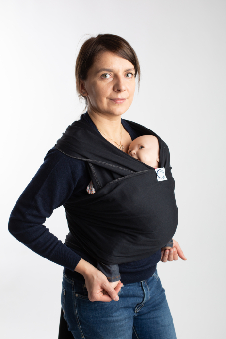 Wrap elastic interlock gri melange - sistem de purtare nou-nascut Ia-ma cu tine [3]