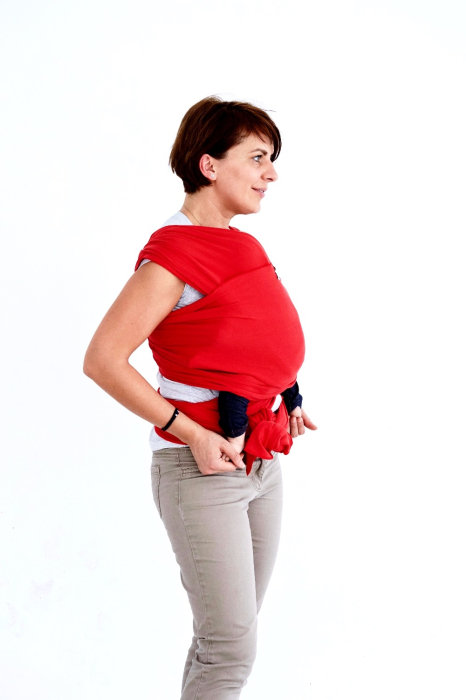 Wrap elastic interlock gri melange - sistem de purtare nou-nascut Ia-ma cu tine [5]