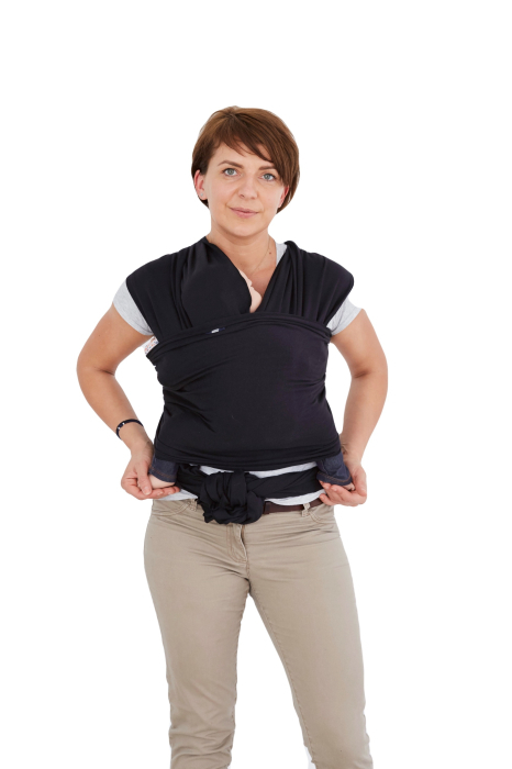 Wrap elastic interlock gri melange - sistem de purtare nou-nascut Ia-ma cu tine [6]