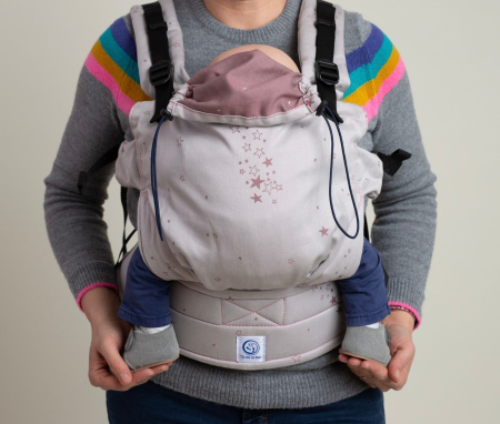 Babywearing & îmbrățișări sigure - Baby ajustabil Nido Dreaming Stars Dirty Rose Light
