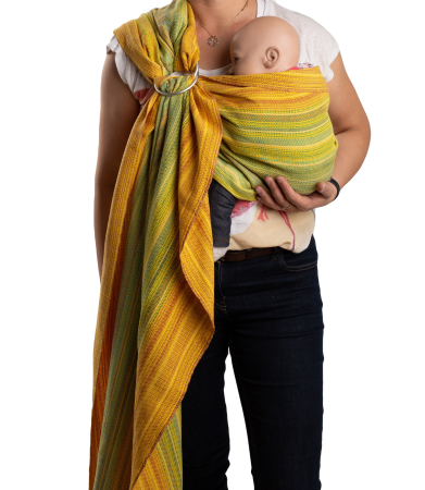 Sling cu inele tesut manual Curcubeu Galben [3]