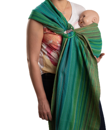 Sling cu inele tesut manual Curcubeu Verde [1]