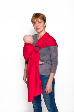 Babywearing & imbratisari sigure - Sling cu inele wrap conversion Rosu