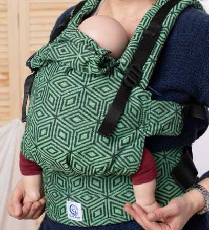 Mama baby ajustabil Nido (de la o luna de zile) - Baby ajustabil Nido Flowers of life Green