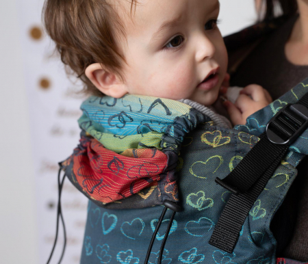 Mama baby ajustabil (de la o luna de zile) - Ssc Mama baby ajustabil Rainbow Hearts wrap conversion S4NG
