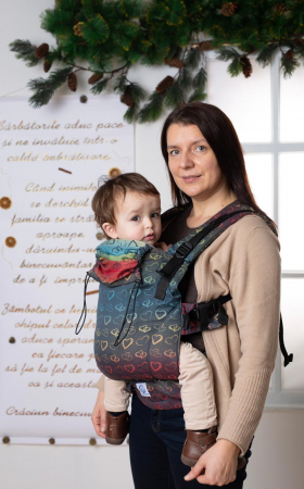 Ssc Mama baby ajustabil Rainbow Hearts wrap conversion S4NG [2]