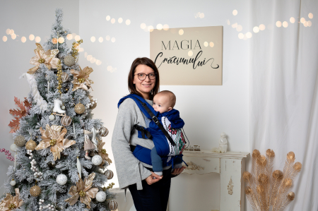 Ssc Mama baby ajustabil Traditii din Romania S4 Ilinca bleumarin [2]