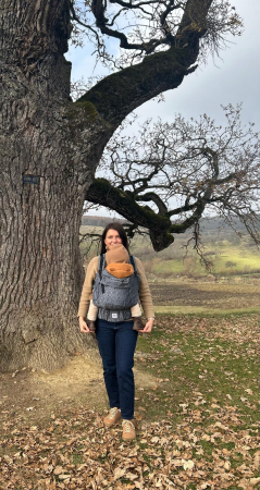 Ssc Mama preschooler ajustabil Flowers of life Mauve wrap conversion S4NG [0]