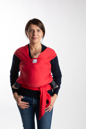 Wrap elastic & wrap țesut - Wrap elastic interlock gri melange - sistem de purtare nou-nascut Ia-ma cu tine