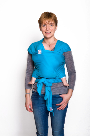 Wrap elastic & wrap țesut - Wrap elastic interlock gri melange - sistem de purtare nou-nascut Ia-ma cu tine