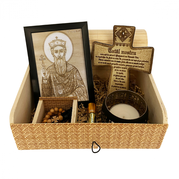 Icoana Sfantul Vladimir Pirogravata in Lemn [1]