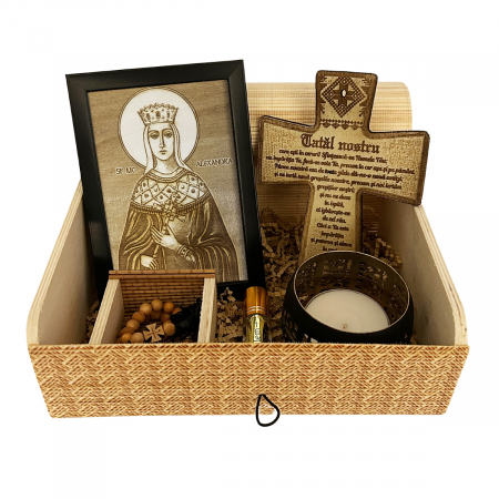 Catalog Icoane - Icoana Sfanta Alexandra Pirogravata in Lemn