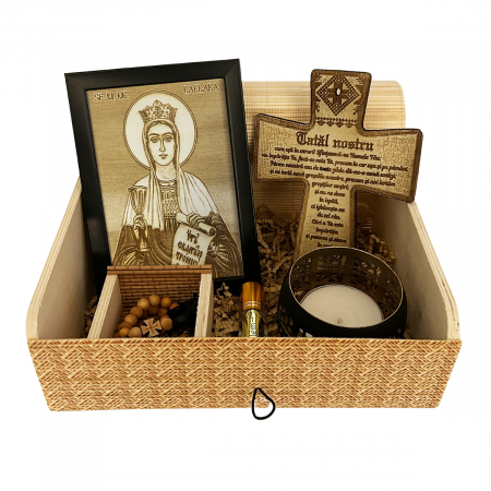 Catalog Icoane - Icoana Sfanta Barbara Pirogravata in Lemn