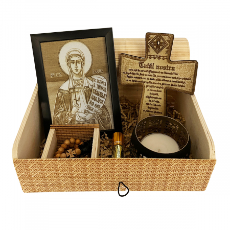 Catalog Icoane - Icoana Sfanta Daria Pirogravata in Lemn