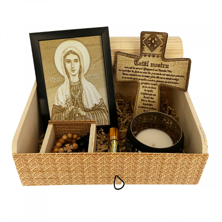 Catalog Icoane - Icoana Sfanta Emilia Pirogravata in Lemn