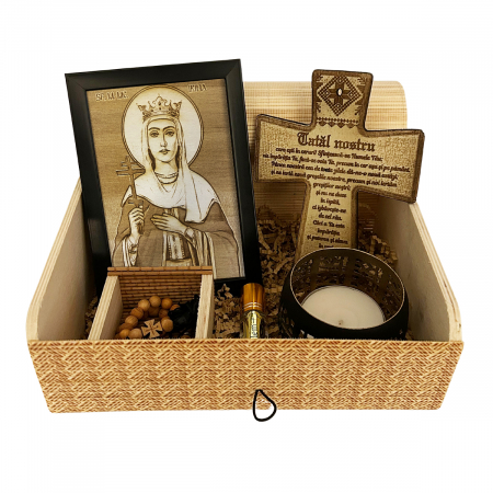 Catalog Icoane - Icoana Sfanta Irina Pirogravata in Lemn